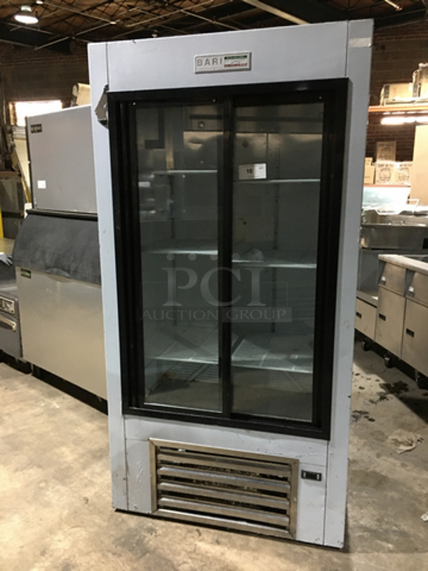WOW! LATE MODEL! 2019 Coolman Reach In Refrigerator/ Freezer Merchandiser! With 2 Glass Sliding Doors! With Poly Coated Racks!  Model: CUST-40SG SN: 0111319 120V 60HZ 1 Phase - Image 1 of 9