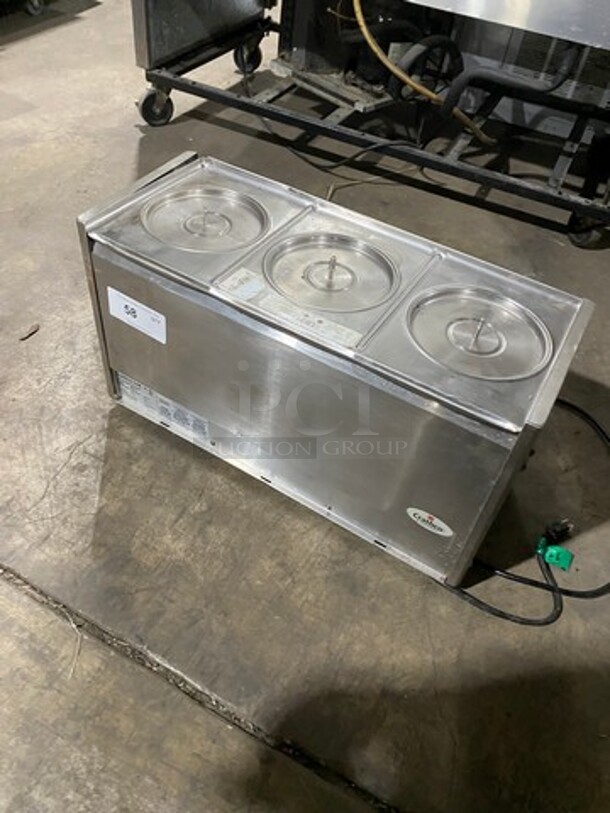 LATE MODEL! 2017 Crathco Commercial Countertop 3 Hopper Beverage Dispenser! BASE ONLY! Stainless Steel Body! Model: D353 SN: T371818 115V 60HZ 1 Phase - Image 7 of 8