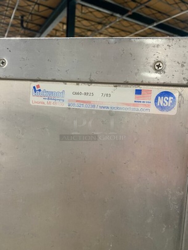Lockwood Commercial Single Door Enclosed Pan Rack! Solid Stainless Steel! On Legs! Model: CA60RR25 - Image 7 of 7