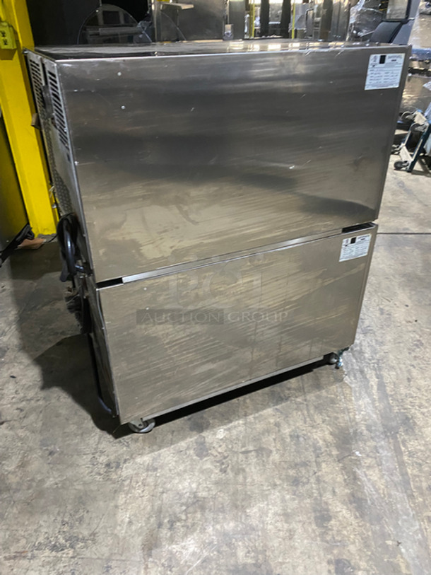 Panimatic Commercial Double Deck Bread Baking Oven! Electric Powered! With View Through Doors! Metal Bread Racks! Stainless Steel Body! On Casters! 2x Your Bid Makes One Unit! Model: F44666 SN: 39 208V - Image 4 of 11