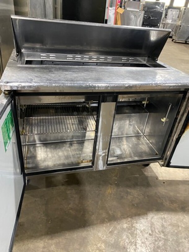 Turbo Air Commercial Refrigerated Sandwich Prep Table! With 2 Door Storage Space Underneath! All Stainless Steel! On Casters! Model: TST48SD 115V 60HZ 1 Phase - Image 5 of 10
