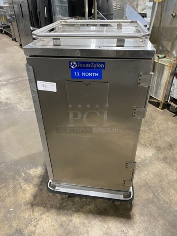 Jones Zylon Commercial Single Door Dry Food Transport Cart! All Stainless Steel! On Casters! Model: ETCUA7 SN: 133831102 - Image 1 of 7