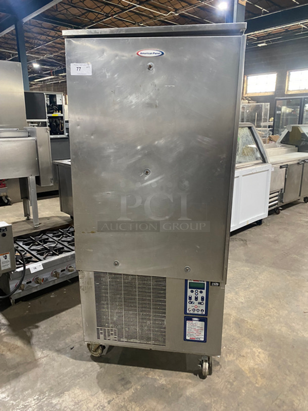 American Panel Commercial Single Door Blast Chiller/ Shock Freezer! All Stainless Steel! On Casters! Not Tested! 