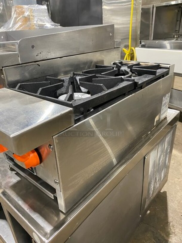 Sweet! Late Model! Sierra Commercial Countertop Natural Gas Powered 2 Burner Range! All Stainless Steel! On Small Legs! Model: SRHP212 SN: 2116070128M - Image 2 of 9