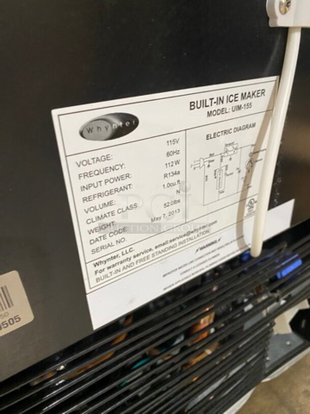 NEW! OUT OF THE BOX! SCRATCH-N-DENT! Whynter Undercounter Built In Ice Maker! 12LB Ice Capacity! All Stainless Steel! Model: UIM155 115V - Image 6 of 7