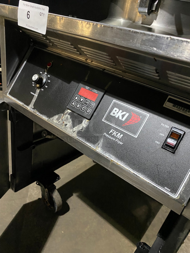 Commercial Electric Powered BKI Pressure Fryer! With Frying Basket! All Stainless Steel! On Casters! Model: FKM 208V 3 Phase - Image 10 of 12