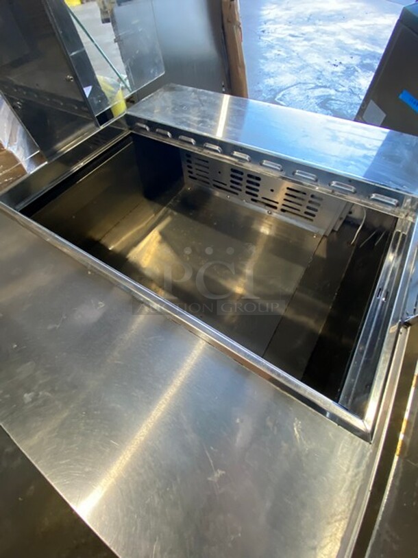 Turbo Air Refrigerated Salad Bar Island! Single Door Storage Space Underneath! All Stainless Steel! Model: MST28711S SN: KMS29B3064 - Image 5 of 8