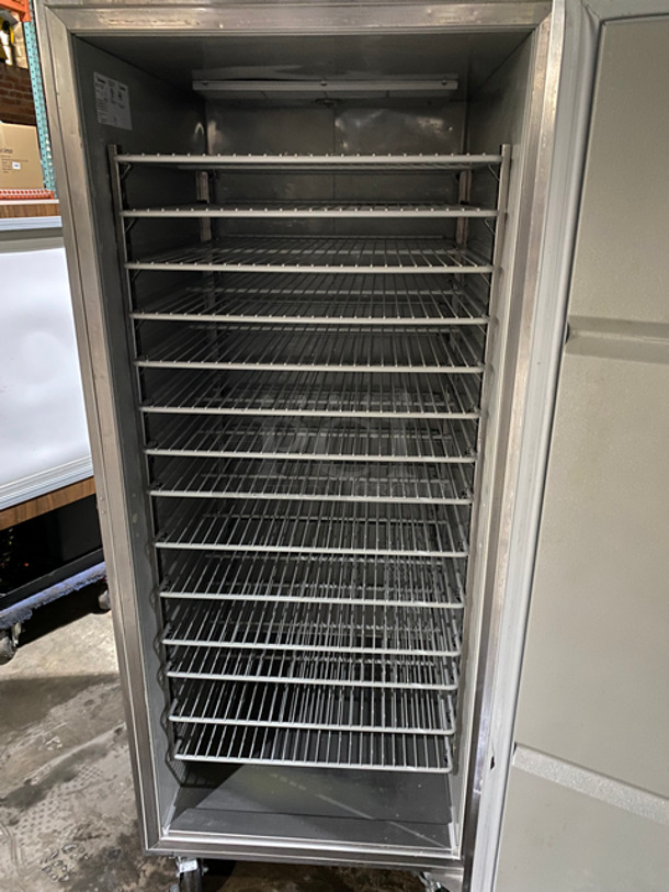 COOL! Delfield Commercial Single Door Reach In Refrigerator! With Poly Coated Racks! Solid Stainless Steel! On Casters! Model: GBR1PSPP2 SN: 1120307559 115V 60HZ 1 Phase - Image 5 of 9