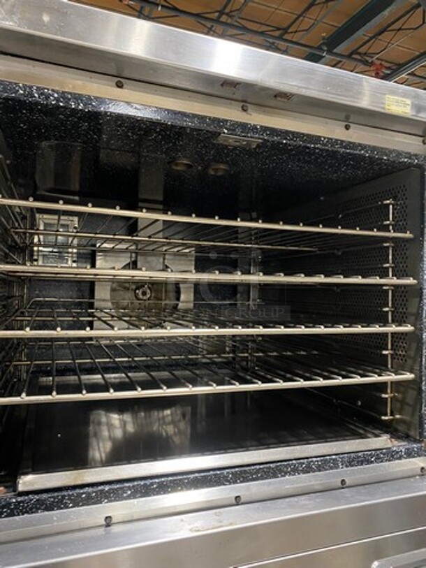 Vulcan Commercial Natural Gas Powered Double Deck Convection Oven! With View Through Doors! Metal Oven Racks! All Stainless Steel! On Casters! 2x Your Bid Makes One Unit! Model: SG1010T SN: 48068508 - Image 6 of 12