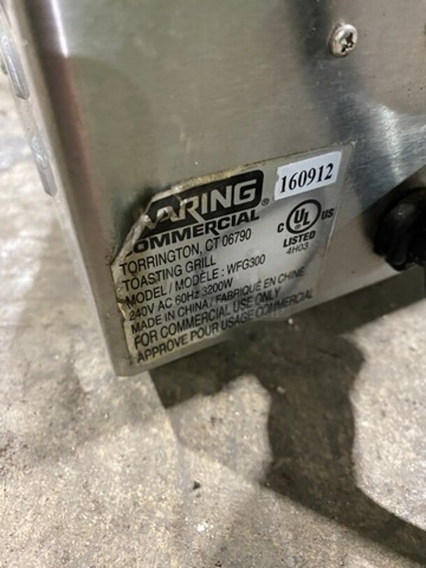 Waring Commercial Countertop Panini/Sandwich Supremo Grill! All Stainless Steel! Press With Flat Surface! Model: WFG300 SN: 160912 240V - Image 5 of 8