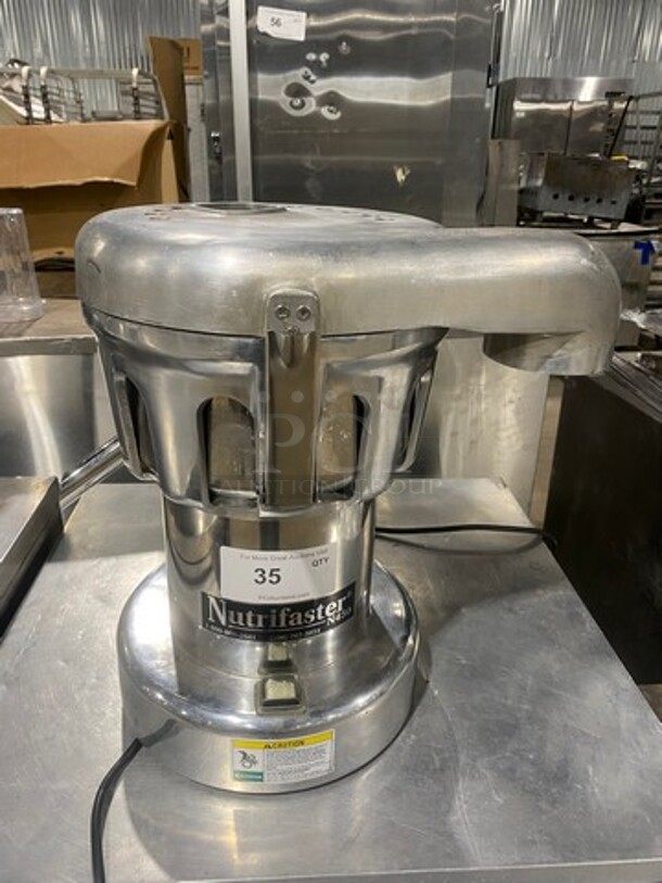 Nutrifaster Commercial Countertop Juicer Extractor! Solid Stainless Steel! Model: N450 SN: 459122012 110V - Image 1 of 9