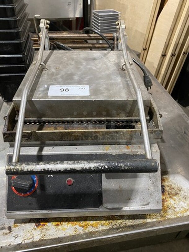 Star Pro Max Commercial Countertop Panini/Sandwich Grill! With Ribbed Press! All Stainless Steel! - Image 1 of 9