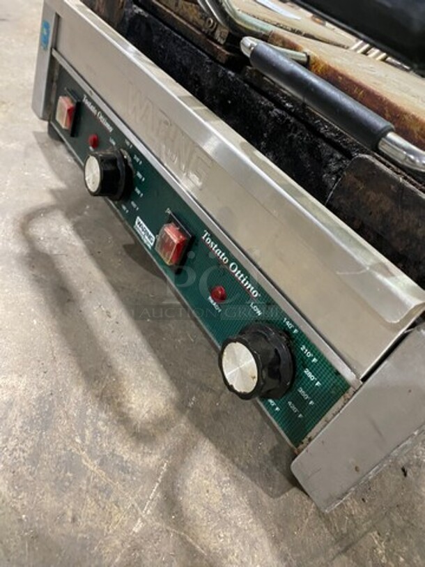 Waring Commercial Countertop Panini/Sandwich Supremo Grill! All Stainless Steel! Press With Flat Surface! Model: WFG300 SN: 160912 240V - Image 7 of 8
