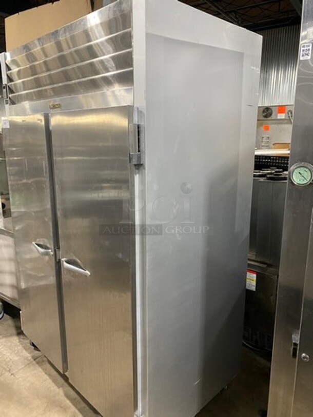 Traulsen Commercial 2 Door Reach In Refrigerator! With Poly Coated Racks! All Stainless Steel! On Casters! Model: G20010 SN: T70955A17 115V 60HZ 1 Phase - Image 2 of 11