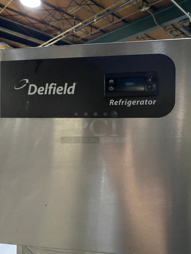 COOL! Delfield Commercial Single Door Reach In Refrigerator! With Poly Coated Racks! Solid Stainless Steel! On Casters! Model: GBR1PSPP2 SN: 1120307559 115V 60HZ 1 Phase - Image 8 of 9