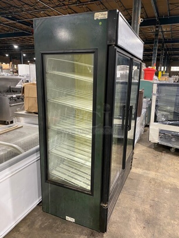 NICE! True Commercial 2 Door Reach In Cooler Merchandiser! With View Through Doors And Sides! With Poly Beverage Racks! Model: GEM49 SN: 14438952 115V 60HZ 1 Phase - Image 2 of 9