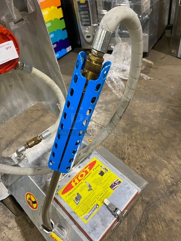 WOW! Shortening Shuttle Commercial Stainless Steel Waste Oil Transport Container! With Pump! On Casters! - Image 5 of 9