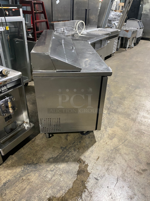 True Commercial Refrigerated Sandwich Prep Table! With 2 Door Underneath Storage Space! With Poly Coated Racks! All Stainless Steel! Not Tested! On Casters! Model: TSSU6016 SN: 5047288 115V 60HZ 1 Phase - Image 2 of 8