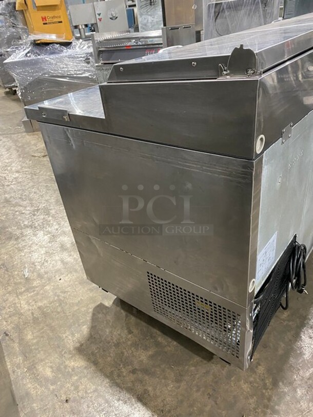 Turbo Air Commercial Refrigerated Pizza Prep Table! With 4 Drawer Storage Space Underneath! All Stainless Steel! On Casters! Model: TPR67SDD4 SN: T6P4DB4008 115V - Image 3 of 10