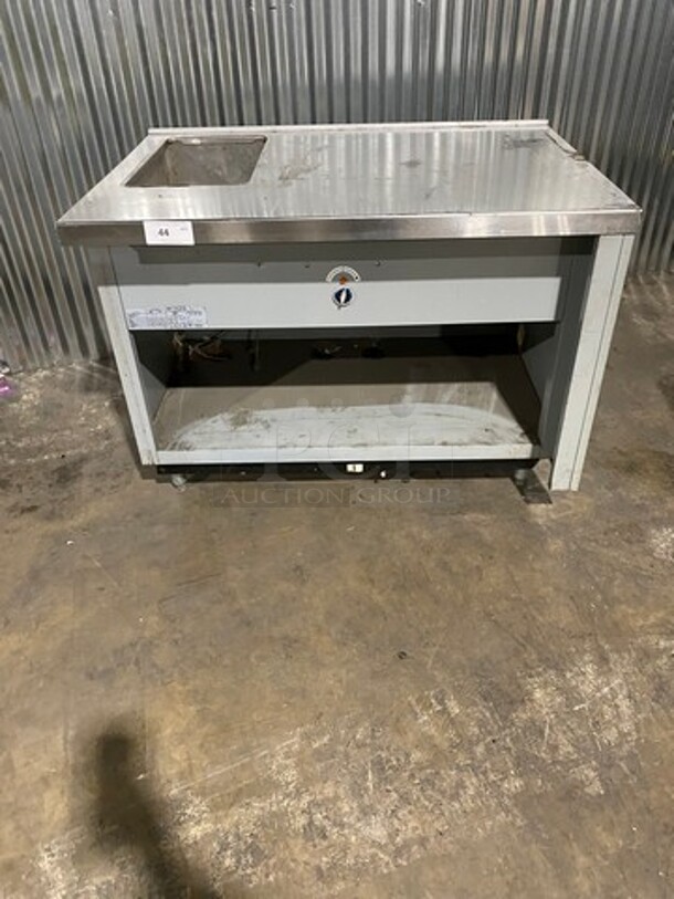 Duke Commercial Electric Powered Single Well Food Warmer Serving Station! With Storage Space Underneath! All Stainless Steel! On Legs! Model: SUBFC206RT SN: 11020184 120V 60HZ 1 Phase