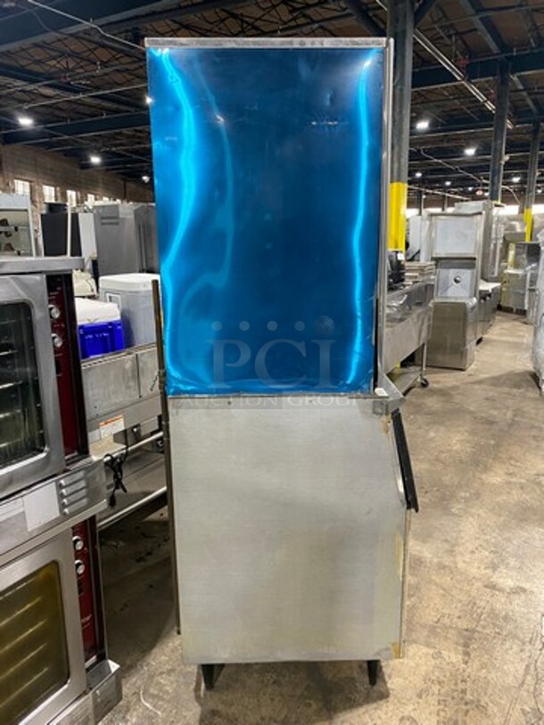 Hoshizaki Commercial Ice Maker Machine! With Commercial Ice Bin! All Stainless Steel! On Legs! Model: KM1340MRH SN: V14076K 208/230V 60HZ 1 Phase - Image 3 of 10