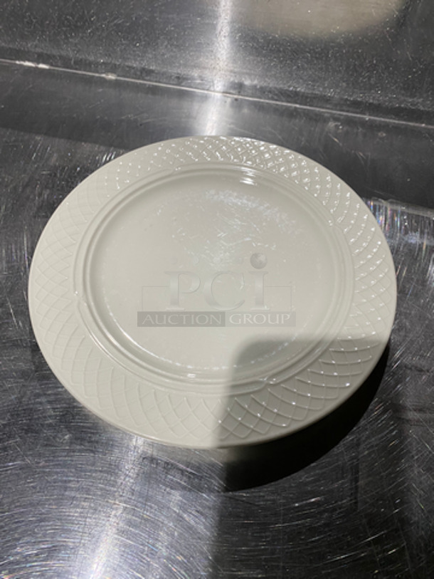ALL ONE MONEY! Homer Laughlin White Ceramic Plates! Includes Cres Cor Dish Transport Cart! On Casters! - Image 4 of 10