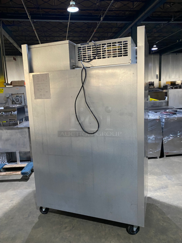 Traulsen 2 Door Reach In Freezer Unit! With Poly Coated Racks! All Stainless Steel! On Casters! Works Great! Model: G22010 SN: T170039I11 115V 60HZ 1 Phase - Image 4 of 10