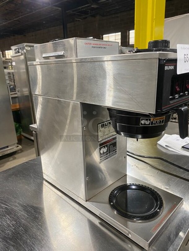 Bunn Commercial Countertop Coffee Maker! With 2 Coffee Pot Warmers! All Stainless Steel! Model: VP172 SN: VP17024348 120V 60HZ 1 Phase - Image 3 of 8