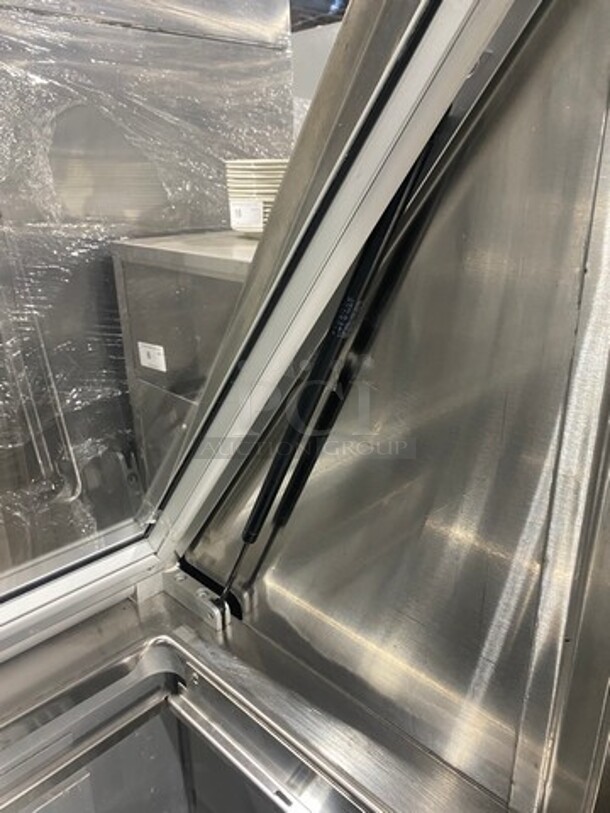 Randell Custom Made Commercial Refrigerated Sandwich Prep Table! With Lowering Sneeze Guard! With 2 Door Storage Space Underneath! All Stainless Steel! Model: 9045K7 SN: W16021911 115V 60HZ 1 Phase - Image 8 of 10
