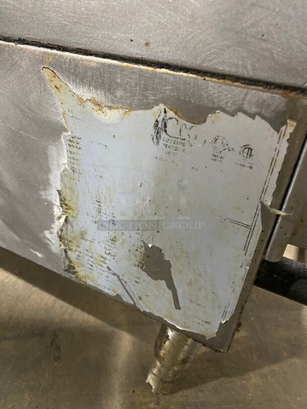 CPG Commercial Countertop Natural Gas Powered Flat Top Griddle! With Back And Side Splashes! All Stainless Steel! On Small Legs! - Image 6 of 8