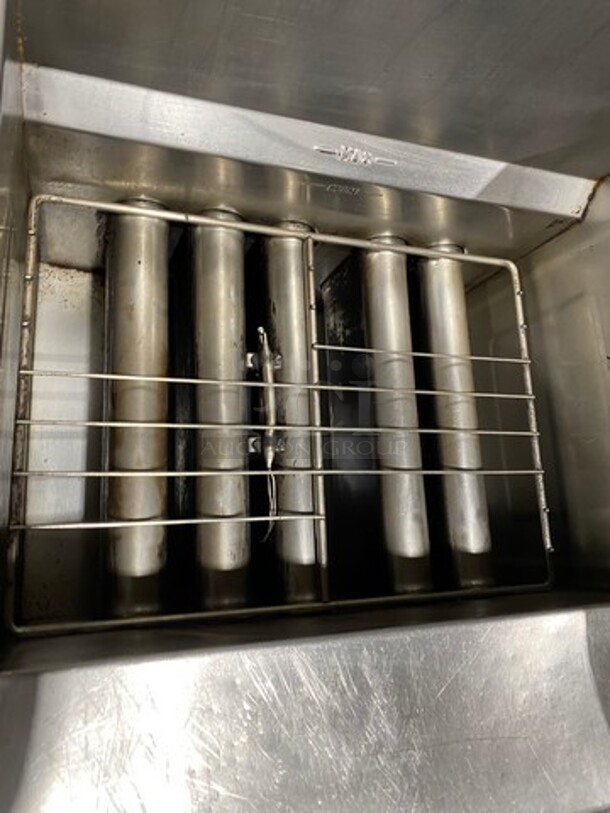 WOW! Vulcan Commercial Natural Gas Powered 3 Bay Deep Fat Fryer! All Stainless Steel! On Casters! Model: 3GR65F SN: 481533671 - Image 6 of 12