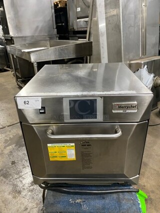 Merrychef Commercial Countertop Rapid Cook Oven! With Digital Touch Controls! With Oven Paddle! All Stainless Steel! Model: EIKONE4 SN: 1303213090094 208/240V