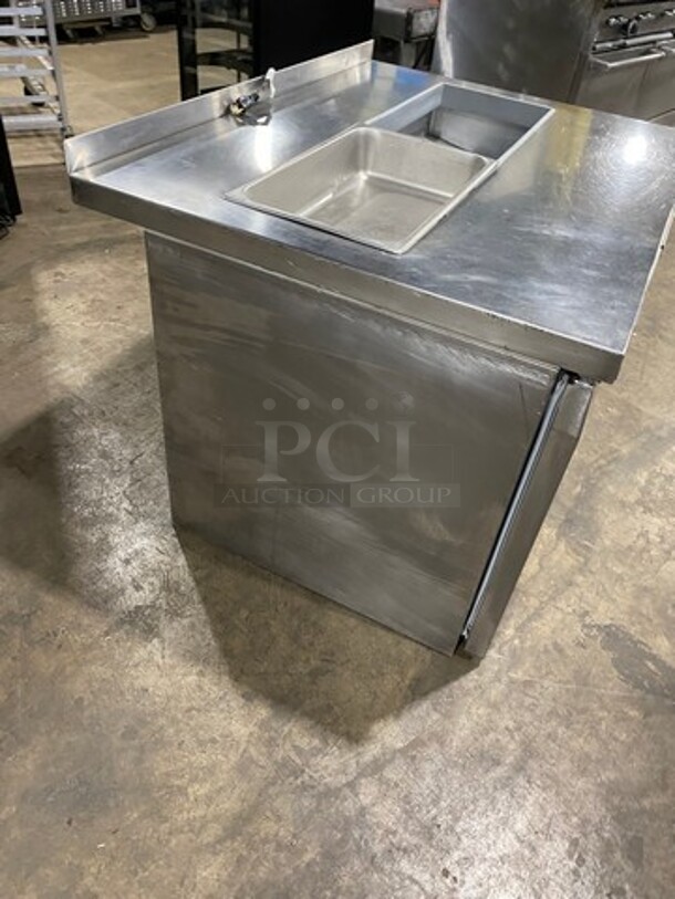 Continental Commercial Refrigerated Sandwich Prep Table! With 2 Door Underneath Storage Space! All Stainless Steel! Model: SW4812 SN: 15742637 115V 60HZ 1 Phase - Image 4 of 8