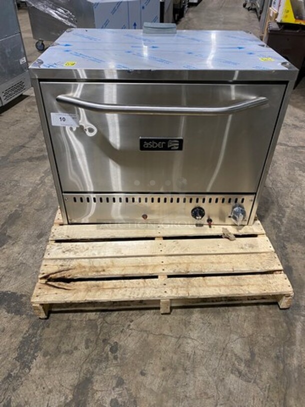 NEW! SCRATCH-N-DENT! LATE MODEL! 2019 Asber Commercial Natural Gas Powered Pizza Oven! All Stainless Steel! Model: AEPO36 SN: 8101707812