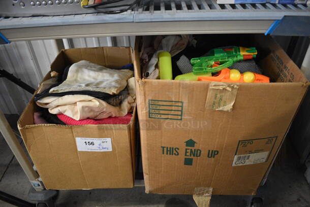 ALL ONE MONEY! Lot of 2 Boxes of Various Material / Clothing! - Image 1 of 7