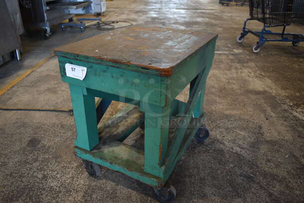 Wooden Cart on Commercial Casters. 18x24x23.5