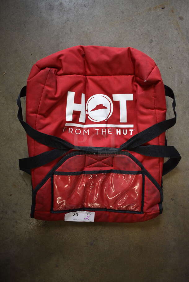 2 Red Insulated Pizza Delivery Bags. 16x17x7. 2 Times Your Bid!