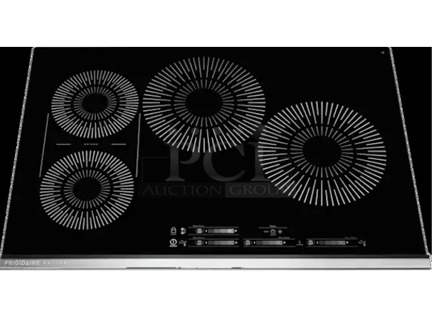BRAND NEW SCRATCH AND DENT! Frigidaire GCCI3067AB 30" 4 Burner Induction Cooktop. Stock Picture Used For Gallery Picture.