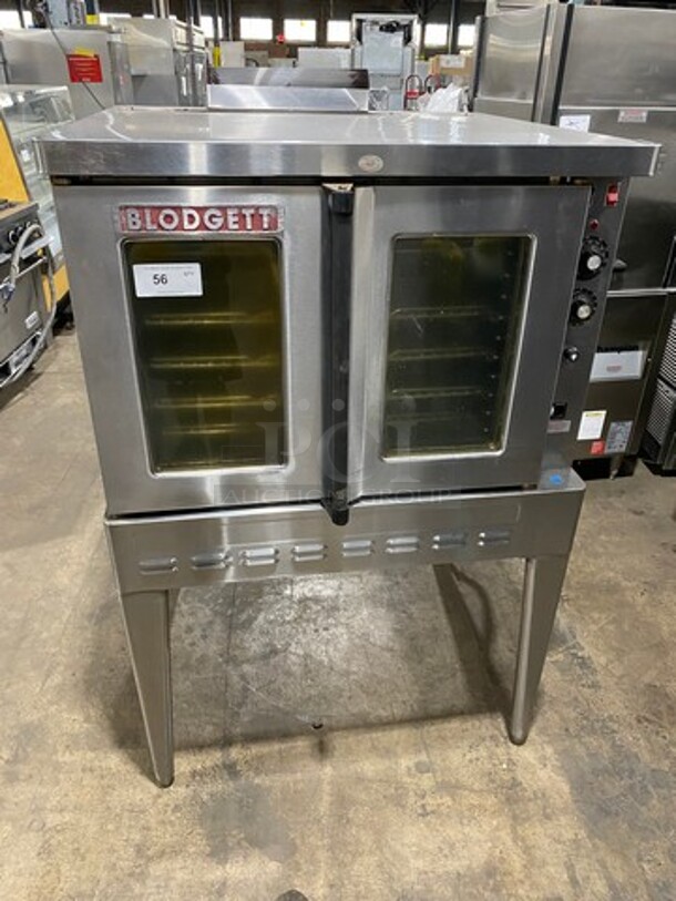 Blodgett Commercial Convection Oven! With View Through Doors! Metal Oven Racks! All Stainless Steel! On Legs! WORKING WHEN REMOVED!