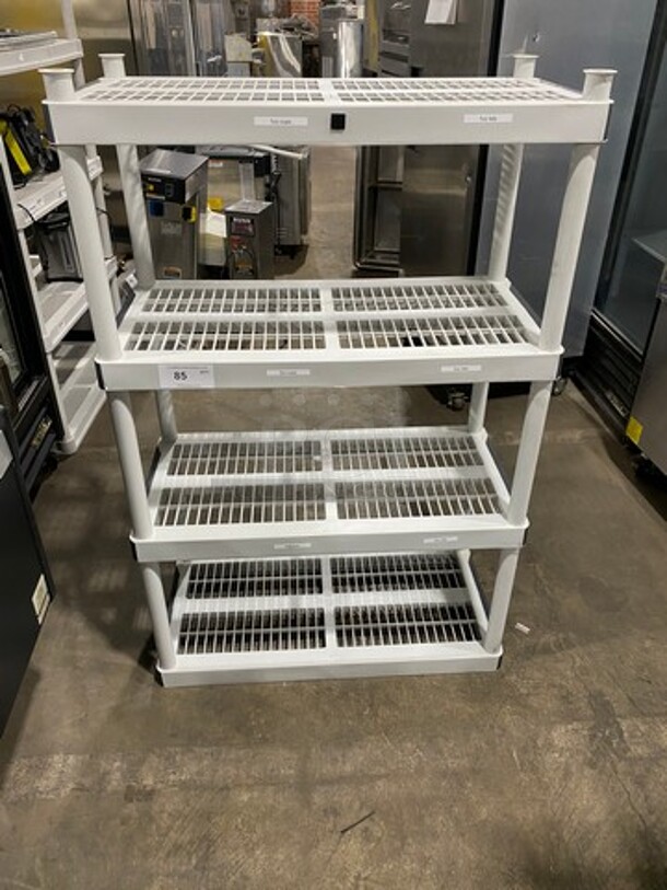 Commercial Poly 4 Tier Shelf! BUYER MUST DISMANTLE! PCI CANNOT DISMANTLE FOR SHIPPING! PLEASE CONSIDER FREIGHT CHARGES! - Image 1 of 5