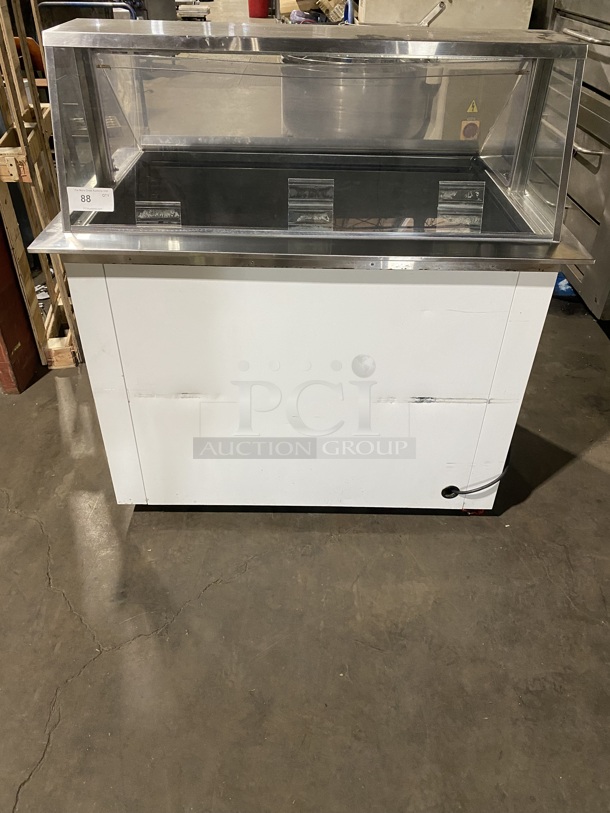 Nelson Commercial Ice Cream Dipping Cabinet Display Freezer With Sneeze Guard! On Casters! Eletric Powered! MODEL:BD6DIPRB 115V! Working When Removed! - Image 1 of 10