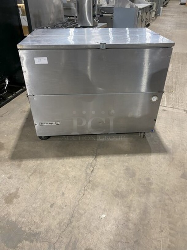 Beverage Air All Stainless Steel Refrigerated Milk Cooler! Model SM49N  Serial 7710268! 115V 1Phase! On Casters! 