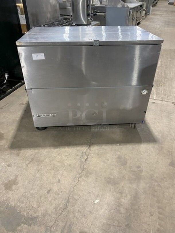 Beverage Air All Stainless Steel Refrigerated Milk Cooler! Model SM49N  Serial 7710268! 115V 1Phase! On Casters!  - Image 1 of 7