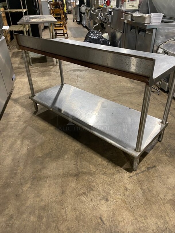 WOW! All Stainless Steel Work/Prep Table! With Backsplash! With Underneath Storage Space! On Legs! - Image 3 of 7