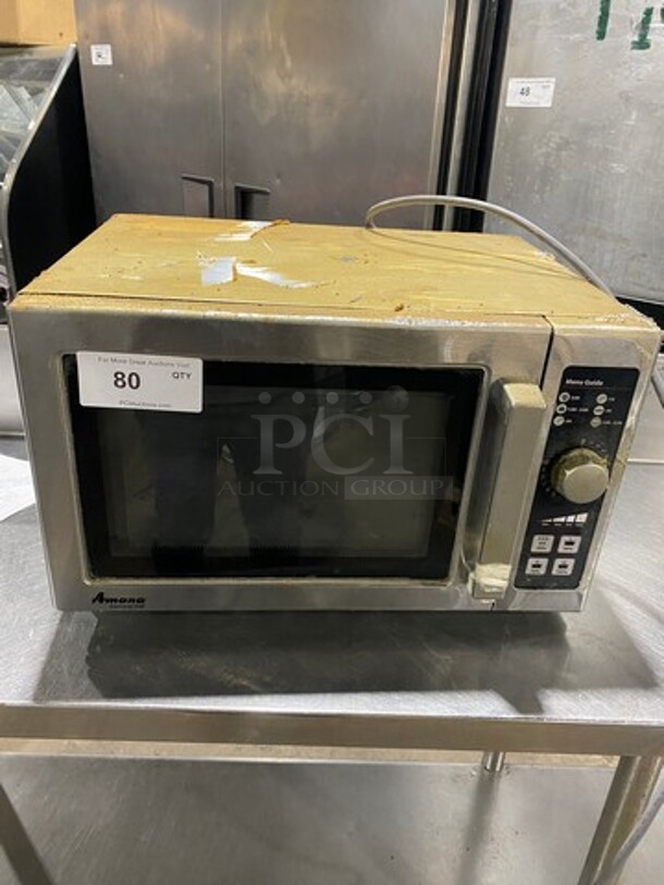 LATE MODEL! 2019 Amana Commercial Countertop Microwave Oven! Stainless Steel! Model: RCS10DSE SN: 1905610937 120V