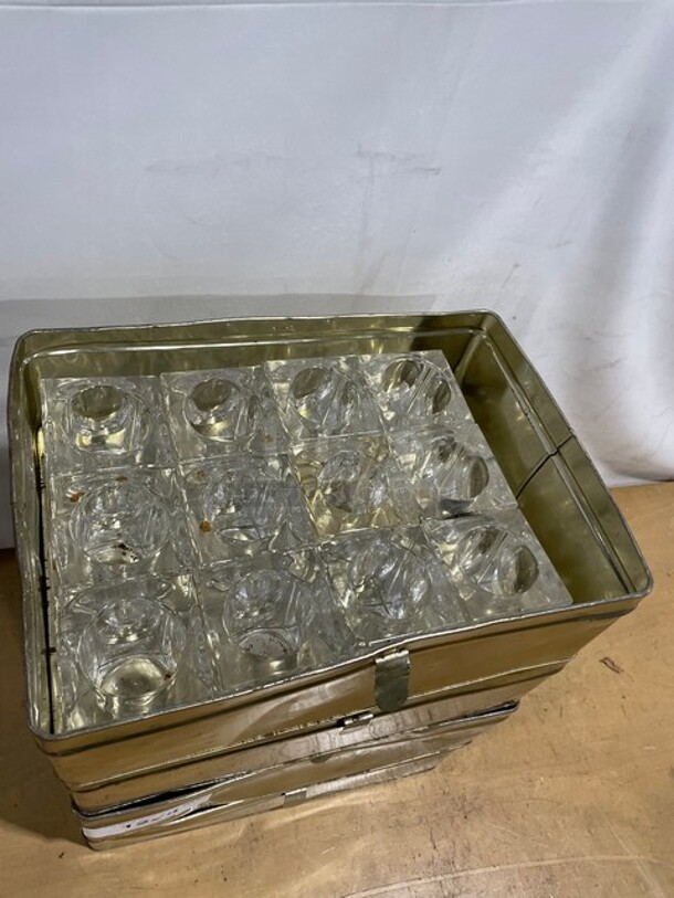 Set Of Square Glass Liquid/Candle Holders! 4X Your Bid!  - Image 4 of 9