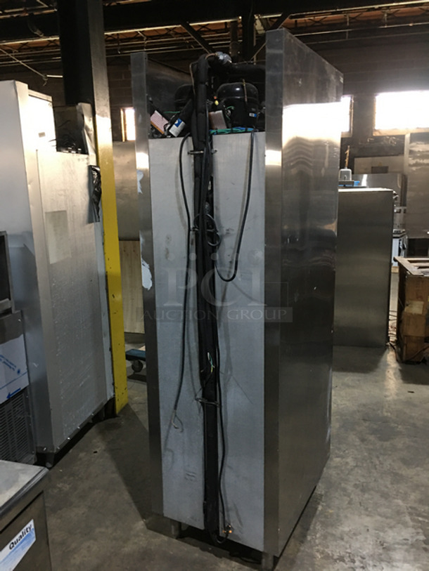 COOL! Traulsen Split Door Freezer/Cooler Combo! With Poly Coated Racks! All Stainless Steel! On Legs! - Image 4 of 8