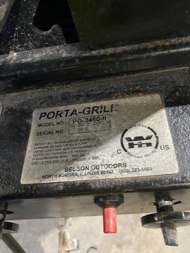 WOW! Belson Porta Grill LP Powered BBQ Grill! On Casters! Model: PG2460II SN: 4459 - Image 7 of 8