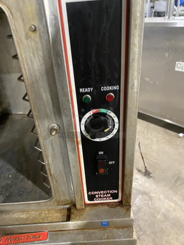 MARKET FORGE Stainless Steel Commercial Natural Gas Powered Double Deck Steam Cabinet! MODEL: EJ-10E SN:80713-10EE-3505 208V! - Image 7 of 11