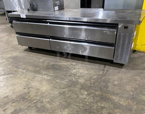 Silver King Commercial Refrigerated Chef Base! With 4 Drawer Storage Space! All Stainless Steel! On Casters! Model: SKRCB84H SN: SAJB65620A 115V 60HZ 1 Phase - Image 1 of 7